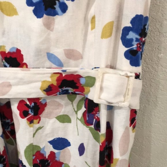 Lane Bryant Women’s Sz 16 Colorful Floral Linen Summer Dress - Picture 4 of 16